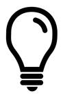 Uhl Albert Simple light bulb icon with a thick black outline, featuring a curved highlight inside and three horizontal lines at the base representing the screw.