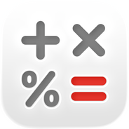 Uhl Albert Dash Calc app icon consisting of a red background and a composite of an equals sign and lightning bolt.