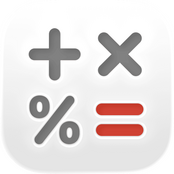 Uhl Albert Dash Calc app icon consisting of a red background and a composite of an equals sign and lightning bolt.